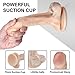 Realistic Dildo with Suction Cup, BEING FETISH Silicone Bendable 7.5 Inch G-Spot Dildo Premium Liquid Silicone Penis Dong Adult Sex Toy for Woman Female Masturbation Flesh Skin Body Safe