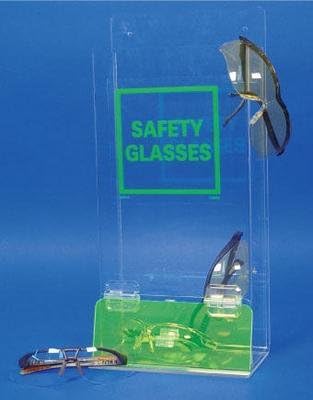 NMCASG-D Visitor Spec Dispenser - 8 in. x 18 in. x 4 in. Bottom Door, Clear Acrylic Holder for Safety Glasses