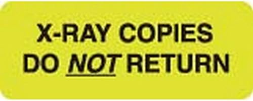 X-Ray Do Not Return 2-1/4" x 7/8" Fl-Yellow Label (Roll of 420)