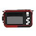 DeXop Waterproof Digital Camera With Small Size 2.7 Inch Double Screens Camera-Red