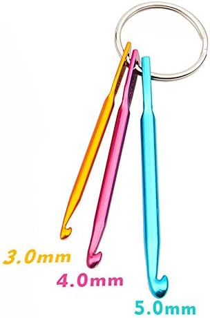 NAOAO Mixed Aluminum Crochet Hooks Handle Knitting Knit Needles Weave Yarn DIY Knitting Tool, 3 PCS