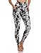 Colorfulkoala Women’s High Waisted Yoga Pants 7/8 Length Leggings with Pockets (S, Black & White Brush Strokes)thumb 2