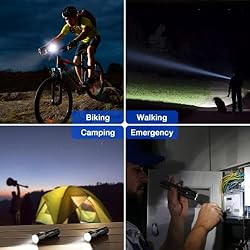 RECHOO Tactical Flashlights 2 Pack, Bright Zoomable