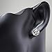 925 Sterling Silver 12 mm Yoga Aum Om Ohm Symbol Cut Open Round Post Stud Earrings