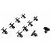 GOOACC Nylon Bumper Fastener Rivet Clips Automotive Furniture Assembly Expansion Screws Kit Auto Body Clips 7.5mm - 20PCS