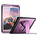 YOUMAKER New iPad 9.7 Case 2018/2017, Heavy Duty Kickstand with Built-in Screen Protector Full-body Shockproof Protective Case Cover for Apple iPad 9.7 inch 2017/2018 5th/6th Gen (Purple/Black)