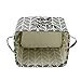 Small Canvas Fabric Foldable Organizer Storage Basket with Handle, Collapsible and Convenient for Nursery and Babies Room (Grey)