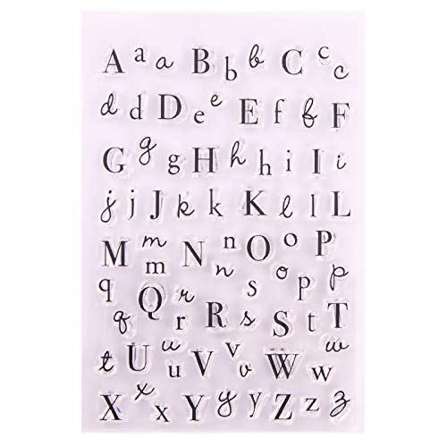 Welcome to Joyful Home New Alphabet Big Small Letter Clear Stamp for Card Making Decoration and Scrapbooking
