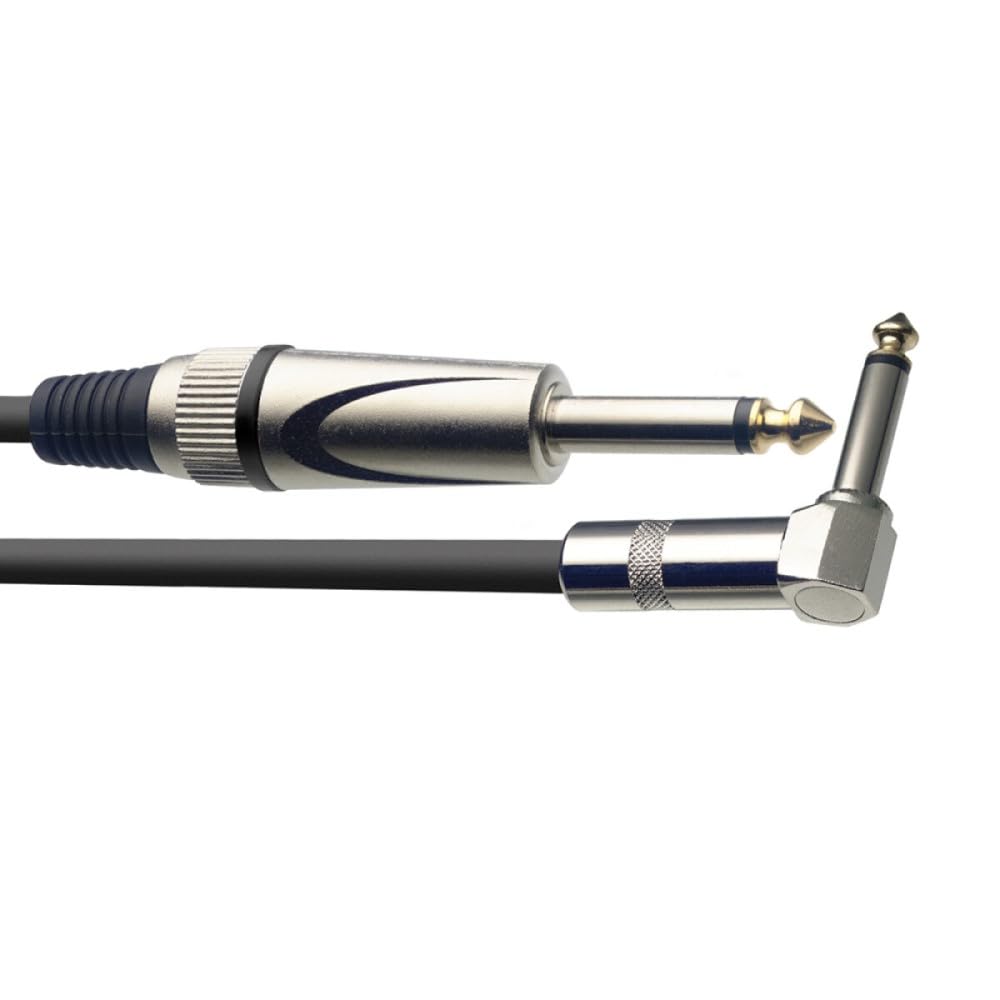 Stagg SGC6PL DL Pro-Series 6m Angled Jack Instrument Cable - Black