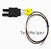 TestHelper TCAD310 Type K Thermocouple Adapter Dual plugs 4mm (0.16-Inch) Banana Use for Digital multimeter Meter
