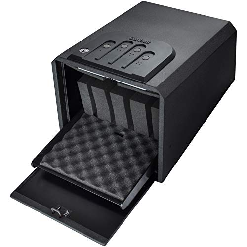 GunVault MultiVault Quick Access Large Gun Safe with Illuminated No-Eyes Digital Keypad, Auto Slide-Out Drawer and LED Illumination (4 Pistol Capacity) - Thumbnail 5