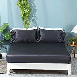 ZIMASILK 4 Pcs 100% Mulberry Silk Bed Sheet Set,All