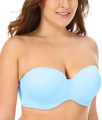 LAS LAI Women's Smooth Demi Underwire Multiway Convertible Strapless Bra