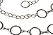 Ladies Metal Circle Chain Belt, Silver | 42