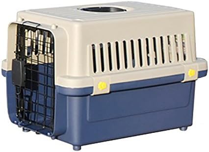 Iimono117 推奨 ペットキャリー 61cm 中型犬用 外出 ネイビー 移動 ペットケージ