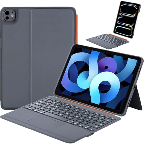 HXEIR 【Español Ñ】 Funda Teclado Rotación 360° para iPad 10.9'' 10ª, iPad 11''(A16 11ª 2025), iPad Air 11"(M3,2025/ M2,2024), iPad Pro 11"(1ª/2ª/3ª/4ª), iPad Air 10.9"(4ª/5ª)