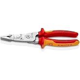 KNIPEX 13 76 200 ME Multifunction Electrician's Pliers Metric Model Insulated with Multi-Component Cases, VDE Tested Chrome-Plated 200 mm