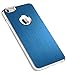 ULAK iPhone 6 Plus Case, Luxury Aluminum Chrome Coating Hybrid Hard Case Cover with PC Bumper for Apple iPhone 6s Plus / 6 Plus 5.5 Inch (Blue)