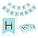 Birthday Party Decorations 49 Piece kit - White and Blue Party Supplies and Favors for Kids - Happy Birthday Banner, Balloons, Pompoms, Paper Lantern, Glitter Garland, Swirl – by Yana’s Corner
