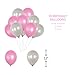 Birthday Decorations for Women and Girls, Pink and Silver Birthday Decorations, Happy Birthday Banner, Birthday Girl Banner Set, Teen, 1st Birthday, Kids Birthday Party Supplies, Balloons, Pom Poms