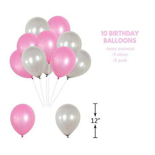 Birthday Decorations For Women And Girls Pink And Silver Birthday