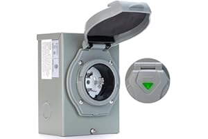 Magula Generator Inlet Box SS2-50P, CS6375 Generator Power Inlet Box for 3 Prong Generator Cord,12500 Watts,125/250 Volt, NEMA PB50, Weatherproof, Outdoor Use, ETL Listed (30 Amp)