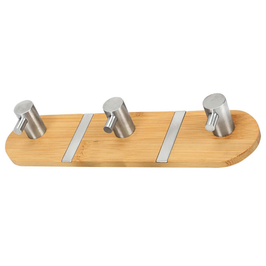 Cabilock Bamboo Hook for Wall-Mounted Hook Rack for Kitchen Storage Organisation Also Serves As for Bedroom Storage