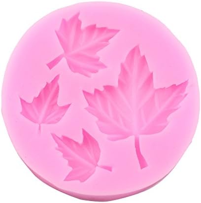 Amazlife 4 Size 3D leaf Silicone DIY Cake Molud Chocolate Sugar craft Decorating Fondant soap Fimo Tool Gift (leaf)