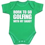 BabyPrem Baby Born to go Golfing with My Daddy Bodysuit Vest One-Piece to 12mth