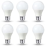 AmazonBasics - Bombilla LED E27, 14 W equivalente a 100 W, 1521 lúmenes, no regulable - 6 unidades