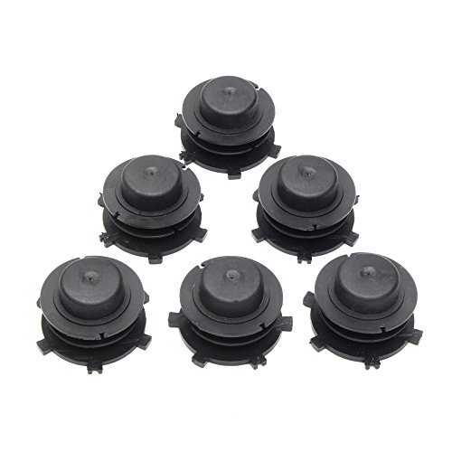 CoCocina 6pcs Spools+6pcs Cap Combo Lawnmower Head Cover For Stihl 25-2 FS 90 100 110 120 130 55 80 83 85