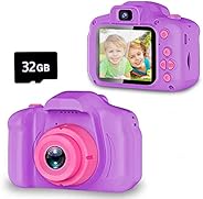 Seckton Kids Selfie Camera, Best Birthday Gifts for Girls Age 3-9, HD Digital Video Cameras for Toddler, Porta