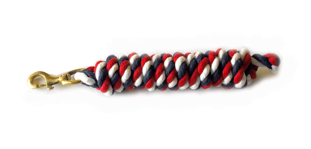 Rhinegold Lead Rope, Red/White/Blue, 2 m