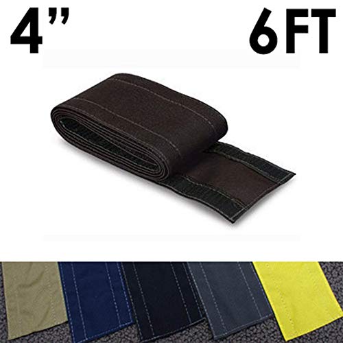 4" SafCord Carpet Cord Cover - Length: 6FT - Color: Black | Works only on Barber and Loop Style Carpet and Rugs