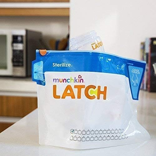 Baby Bottles Steriliser Bags Travel Holiday Convenient Bag Munchkin Latch (3x Bags)
