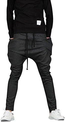 JasWell Men's funnel Pockets Jogging Harem Pants Sweatpants Running Trousers XXL,Dark Grey