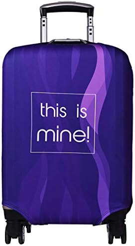 Travel Luggage Cover Anti-scratch Baggage Suitcase Protector Cover Fits 18-32 Inch 3D Pattern(Purpel)