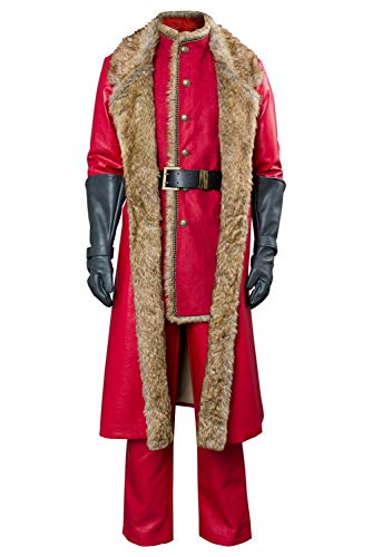 SIDNOR Christmas Cosplay Jacket Santa Claus Costume Chirstmas Fur Coat Hat Santa Claus Chronicles Halloween Outfits