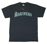 MLB Majestic Seattle Mariners Navy Blue Word Mark T-shirt