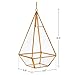Mindful Design Glass Terrarium - Geometric Large Diamond Desktop Garden Planter (Gold)