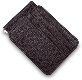 Front Pocket Wallet Minimalist Wallet Slim Wallet Genuine Leather Wallets For Men（Black/brown） (Brown)