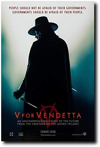 Mile High Media V for Vendetta Movie Poster 24x36 Inch Wall Art Portrait Print