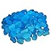 PHEZEN 50pcs Garden Yard Walkway Potting Aquarium & Fish Tanks Unique Decorative Gravel-Fantastic Magic Luminous Glow in The Dark Pebbles Stones Cobblestone (Blue)