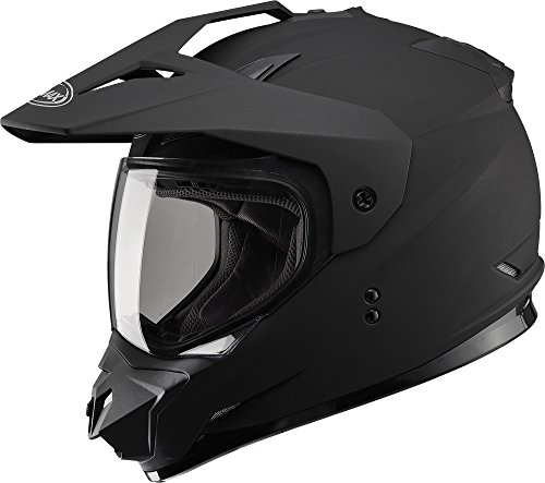 Gmax GM11D Dual Sport Full Face Helmet (Flat Black, Small)