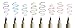 Sakura Pigma Micron PN line Drawing 8 Color pens Set, Bible journaling Study kit, Assorted colors
