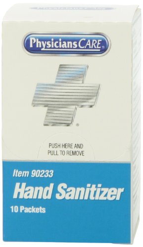 PhysiciansCare by First Aid Only Hand Sanitizer Packets Xpress First Aid Refill, 90233, 10 Count