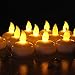 Novelty Place 12Pcs Waterproof Flameless Floating Tealights, LED Floating Candles Warm Yellow Flickering Tea Lights - Battery Operated Candles Decoration for Wedding, Christmas, Party, Pool, Pond