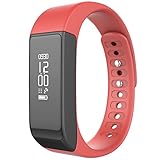 Juboury I5 Plus Wireless Sports Fitness Tracker with Pedometer Sleep Monitoring and Calories Track(Red)