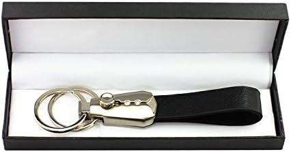 Luxury Keychain Key Ring Stainless Steel Diamond Leather Blet with High-grade Gift Box Key Chain for Men Boys Father Teacher Birthday Gift