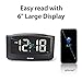 REACHER Dim Alarm Clock with Dual USB Charger 0-100 Dimmer and 30-85DB Adjustable Alarm Volume, Easy Snooze, Big White LED Numbers,12/24Hr and Simple Operation Black